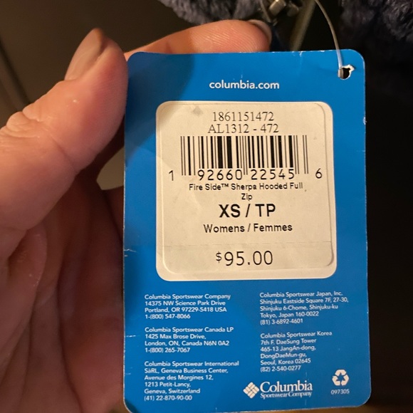 NWT COLUMBIA WOMENS FIRE SIDE SHERPA HOODED FULL ZIP jacket coat fleece - Picture 3 of 5